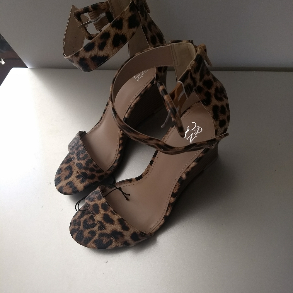 Leopard wedge heels ny and comp